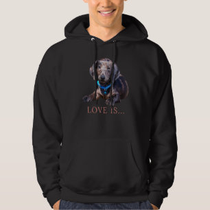 Dachshund  Weiner Dog Mum Dad Love Doxie Puppy Cut Hoodie