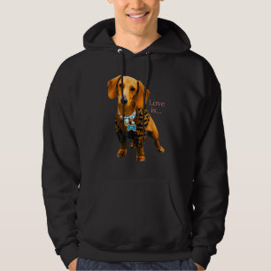 Dachshund Weiner Dog Mum Dad Love Doxie Puppy Cut Hoodie