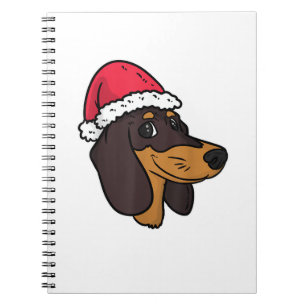 Dachshund Weiner Dog Santa Christmas Notebook