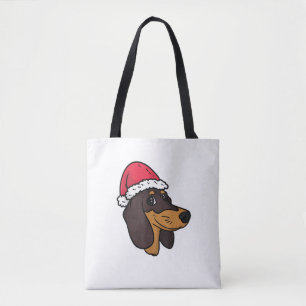 Dachshund Weiner Dog Santa Christmas Tote Bag