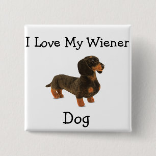Dachshund Weiner Dog T-Shirt 15 Cm Square Badge