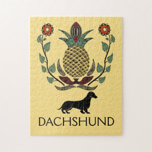 Dachshund Welcome Pineapple, Jigsaw Puzzle