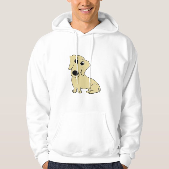 dachshund wheaton cartoon hoodie (Front)