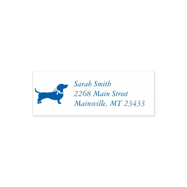 Dachshund Wiener Dog Baby Shower Blue Boy Self-inking Stamp (Design)