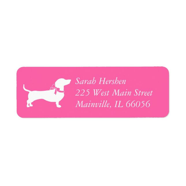 Dachshund Wiener Dog Baby Shower Pink Girl (Front)