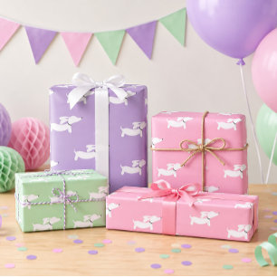 Dachshund Wiener Dog Gift Pastels Wrapping Paper