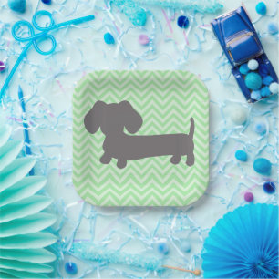 Dachshund Wiener Dog Party Paper Plate