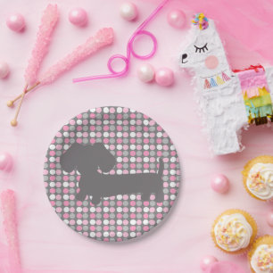 Dachshund Wiener Dog Party Paper Plate