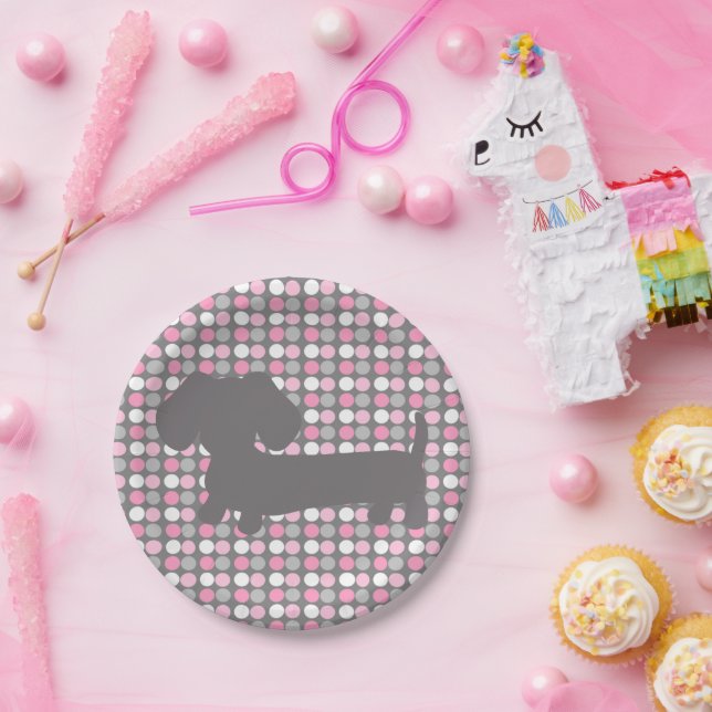 Dachshund Wiener Dog Party Paper Plate (Party)