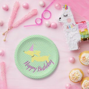 Dachshund Wiener Dog Party Paper Plates