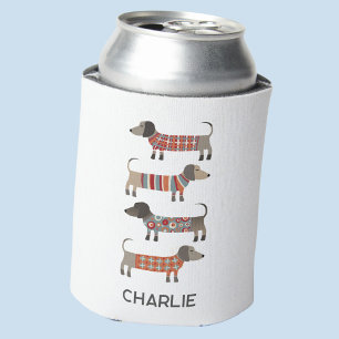 Dachshund Wiener Dog Personalized Can Cooler