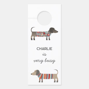 Dachshund Wiener Dog Personalized Door Hanger
