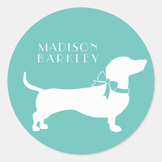Dachshund Wiener Dog Puppy Classic Round Sticker (Front)