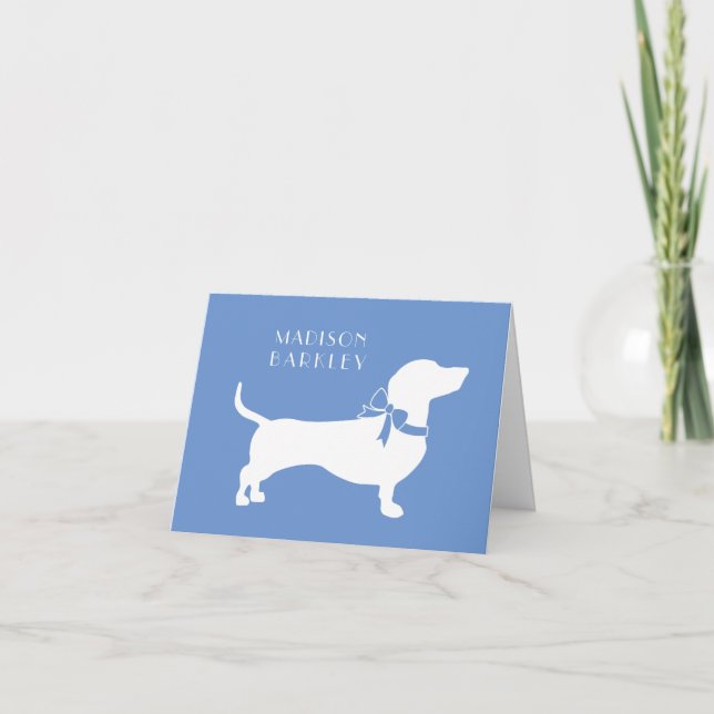 Dachshund Wiener Dog Puppy Note Card (Front)