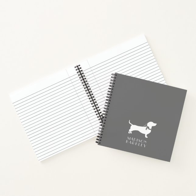 Dachshund Wiener Dog Puppy Notebook (Inside)