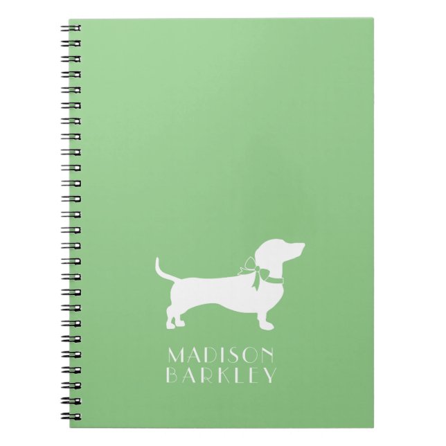Dachshund Wiener Dog Puppy Notebook (Front)