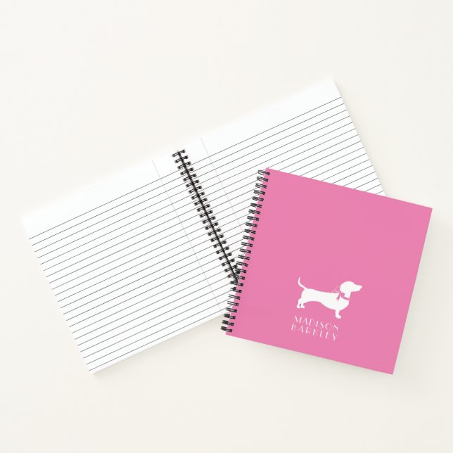 Dachshund Wiener Dog Puppy Notebook (Inside)
