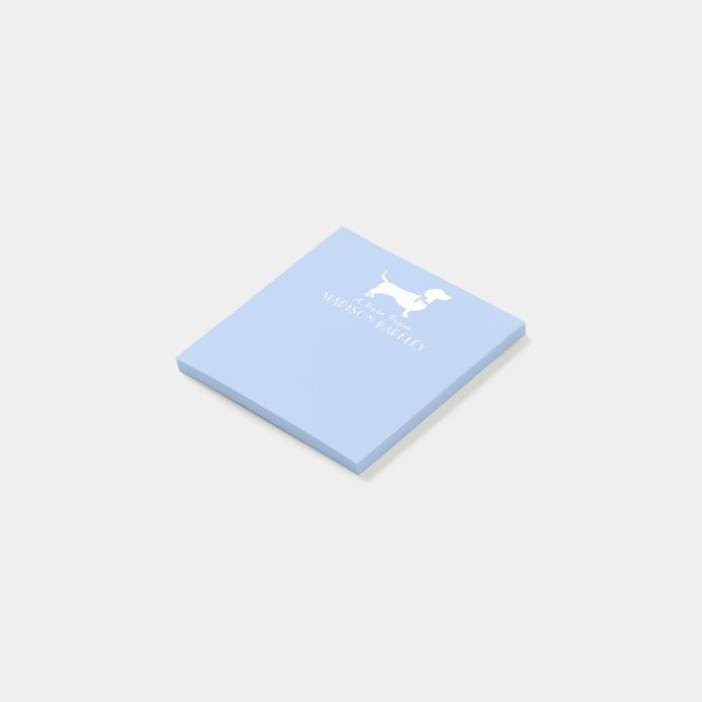 Dachshund Wiener Dog Puppy Post-it Notes (Angled)