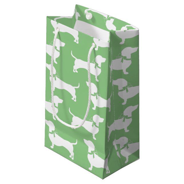 Dachshund Wiener Dog Puppy Small Gift Bag (Front Angled)