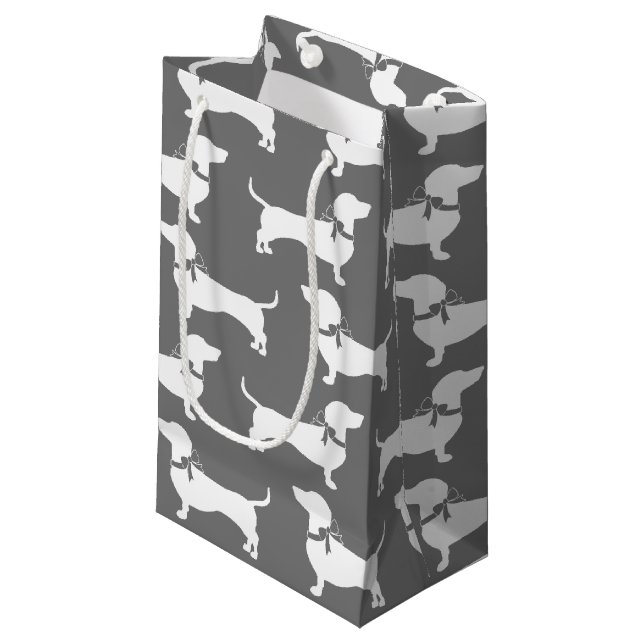 Dachshund Wiener Dog Puppy Small Gift Bag (Front Angled)