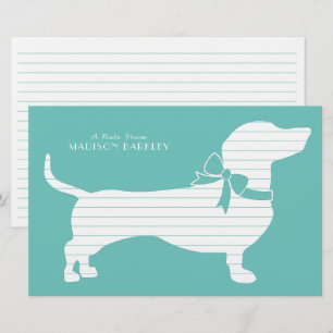 Dachshund Wiener Dog Puppy Stationery