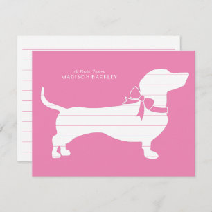 Dachshund Wiener Dog Puppy Thank You Card