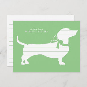 Dachshund Wiener Dog Puppy Thank You Card