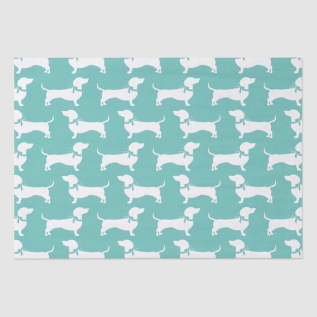 Dachshund Wiener Dog Puppy Tissue Paper (Front)
