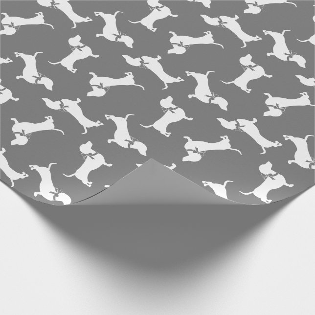 Dachshund Wiener Dog Puppy Wrapping Paper (Corner)