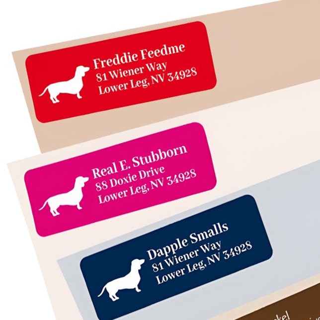 Dachshund Wiener Dog | Red Return Address   (Creator Uploaded)