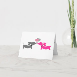 Dachshund Wiener Dog Valentine's Day Card