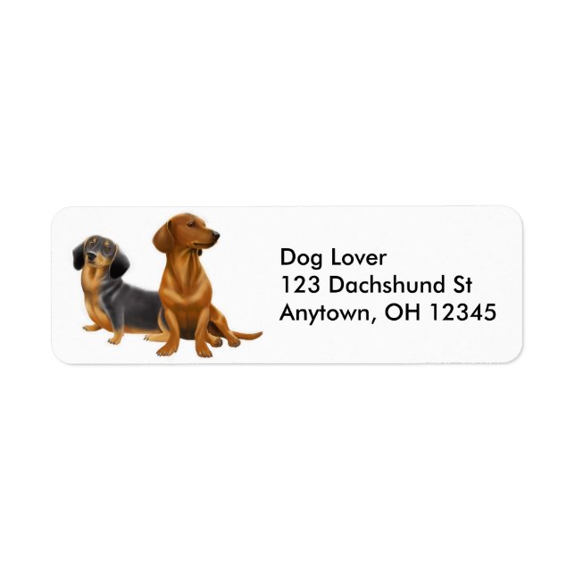 Dachshund Wiener Dogs Label (Front)