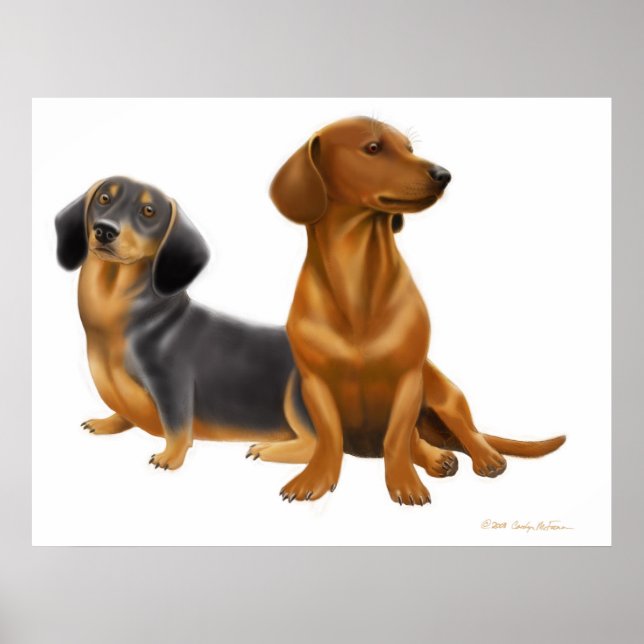 Dachshund Wiener Dogs Print (Front)