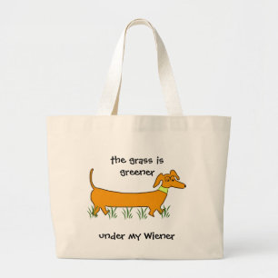 Dachshund Wiener Large Tote Bag