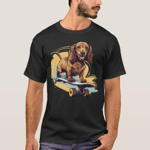 Dachshund wiener sausage dog Cute Graphic with a S T-Shirt