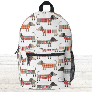 Dachshund Wiener Sausage Dog Printed Backpack