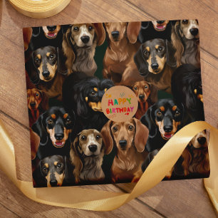 Dachshund ...wiener seamless pattern wrapping paper