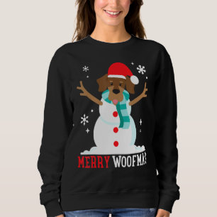 Dachshund Wiener Snowman Funny Cute Christmas Sweatshirt