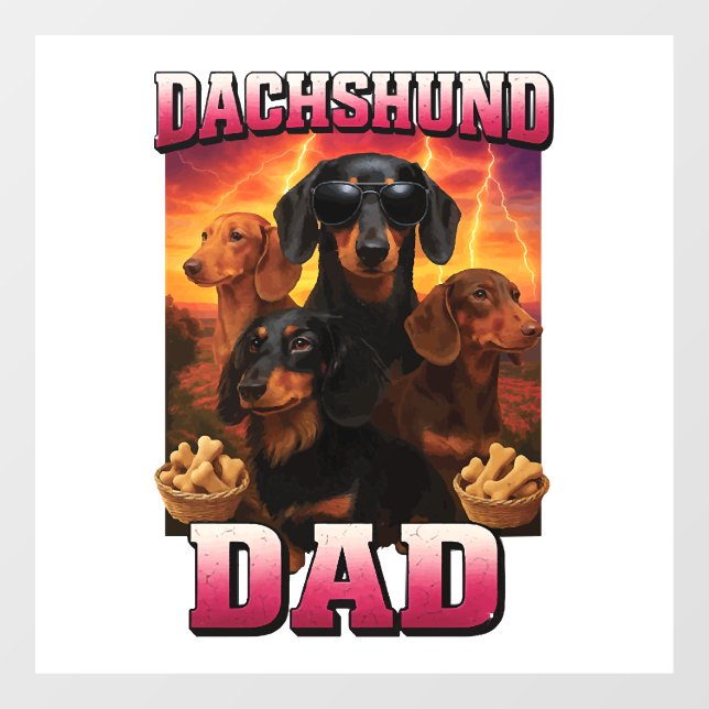 Dachshund   window cling (Sheet)