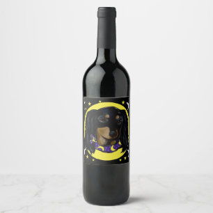 DACHSHUND WINE LABEL
