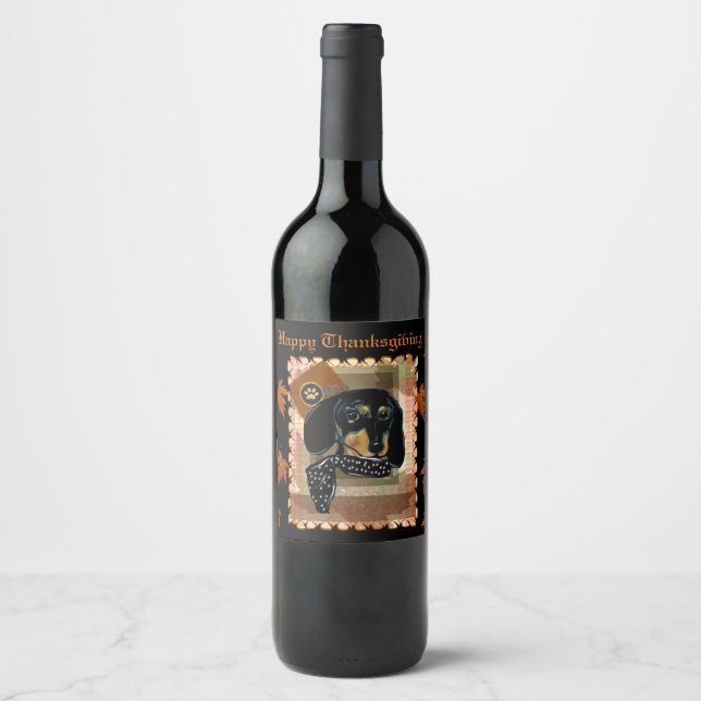 DACHSHUND WINE LABEL (Front)