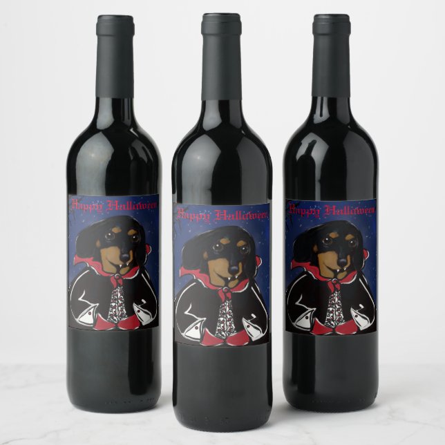 DACHSHUND WINE LABEL (Bottles)