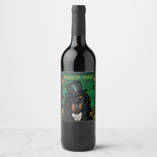 DACHSHUND WINE LABEL