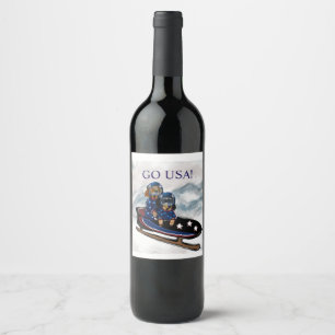 DACHSHUND  WINE LABEL