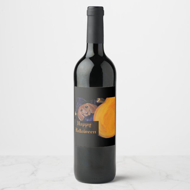 DACHSHUND WINE LABEL (Front)