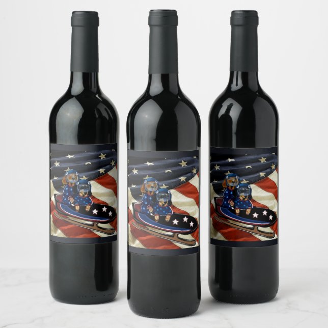 DACHSHUND  WINE LABEL (Bottles)