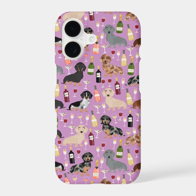 Dachshund wine purple pattern (Back)