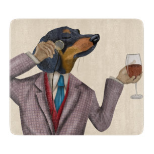 Dachshund Wine Snob Cutting Board