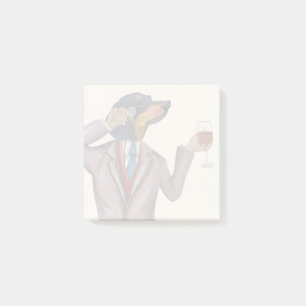 Dachshund Wine Snob Post-it Notes