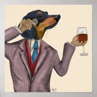 Dachshund Wine Snob